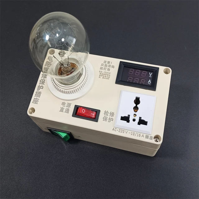 Elektromos Karbantartási Védelmi Aljzat Kapcsoló Tápegység Indukciós Főzőlap Tv Háztartási Készülék Voltmérő Ampéter Hordozható - Image 5