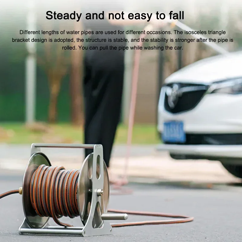 Brand-new Metal High-pressure Watering Washing Car Washing Floor Water Pipe Hose Connected To Tap Water Storage Rack Household