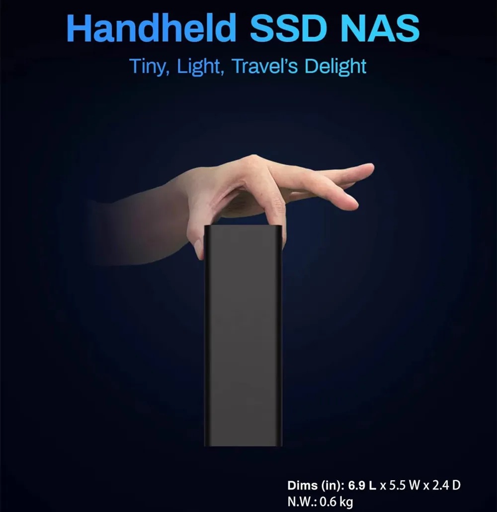TERRAMASTER F8 SSD 플러스 NAS 8Bay, 모든 SSD 코어 i3 8 코어 8 스레드 CPU, 팜 사이즈 네트워크 연결 스토리지, 16GB RAM