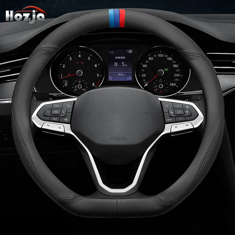 for Citroen DS3 DS 3 Genuine Leather Car Steering Wheel Cover Plaid  Embossing Non-slip High