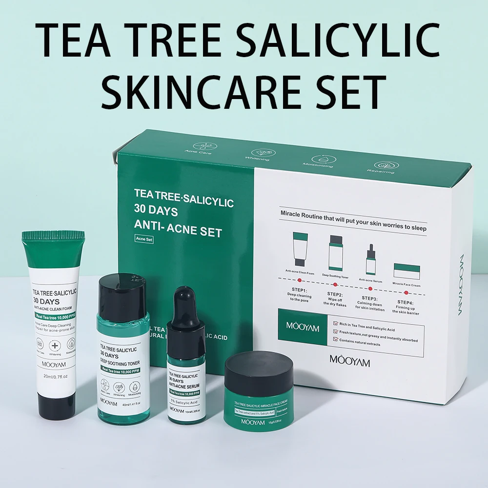 Skincare Kit Facial Cleanser Toner Serum Cream Face Care Gift Set