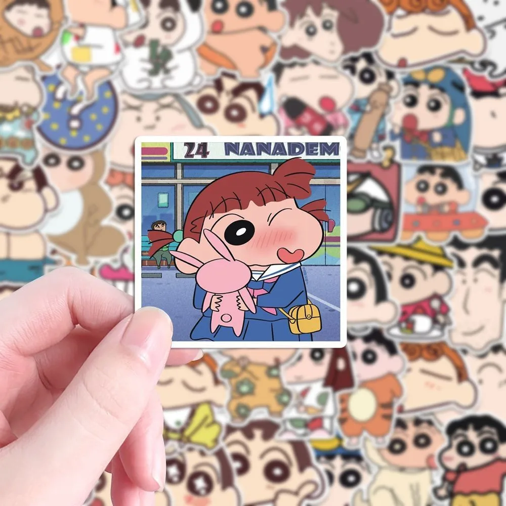 100PCS Cartoon Anime Kawaii Crayon Shin Chan Stickers for Car Laptop Phone Stationery Decor Decals Waterproof Sticker Kids Toys 4