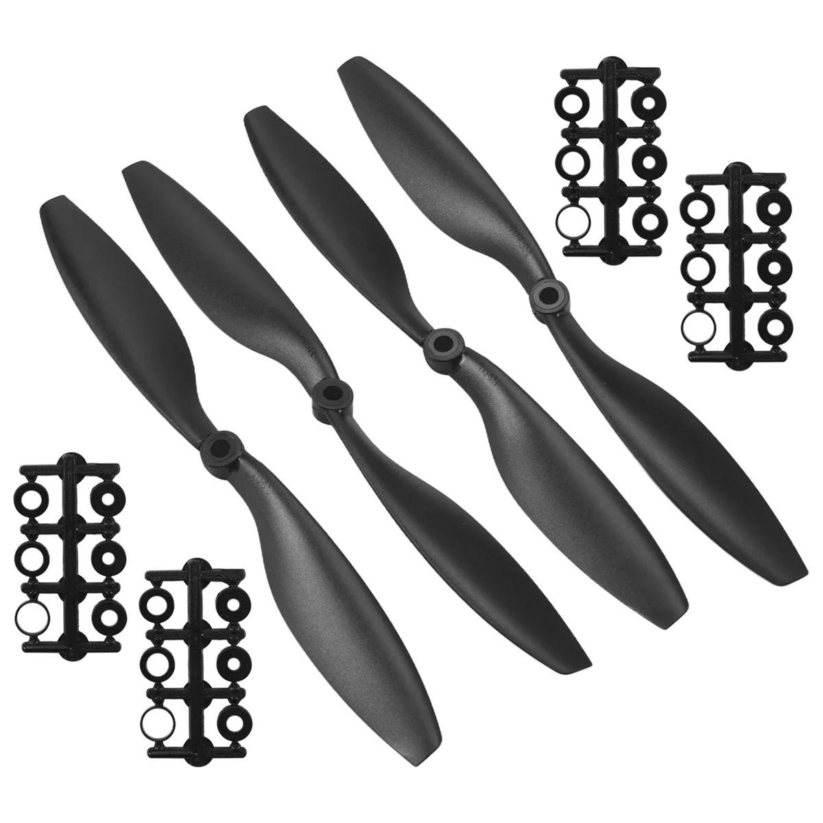 Vue détaillée des bagues d'arbre adaptatrices pour hélices multirotor RC 10x4.5 pouces