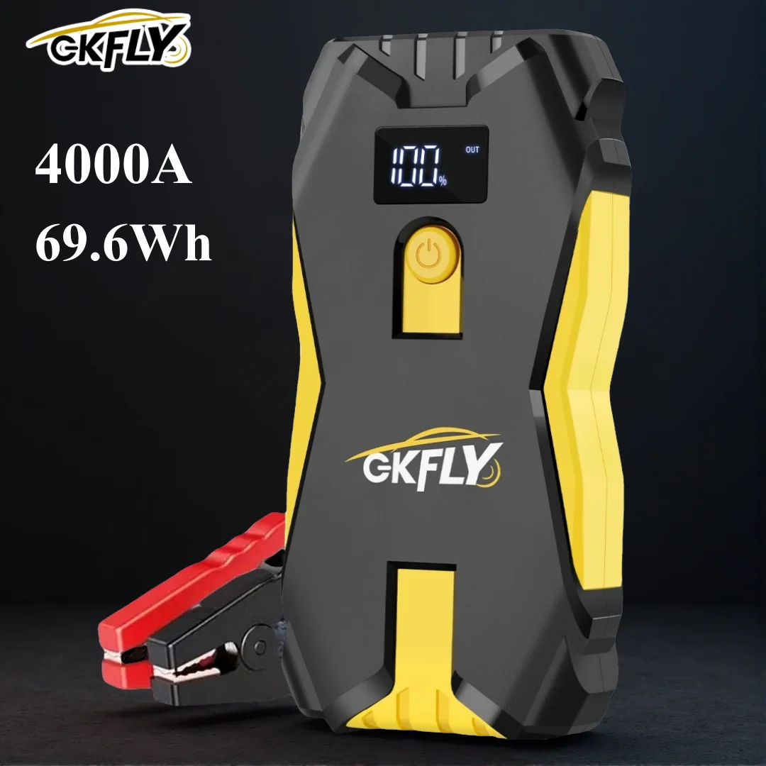 GKFLY 4000A Car Jump Starter High Power 69.6Wh Power Bank Emergency Starting Device Portable Car Battery Boosters Busters