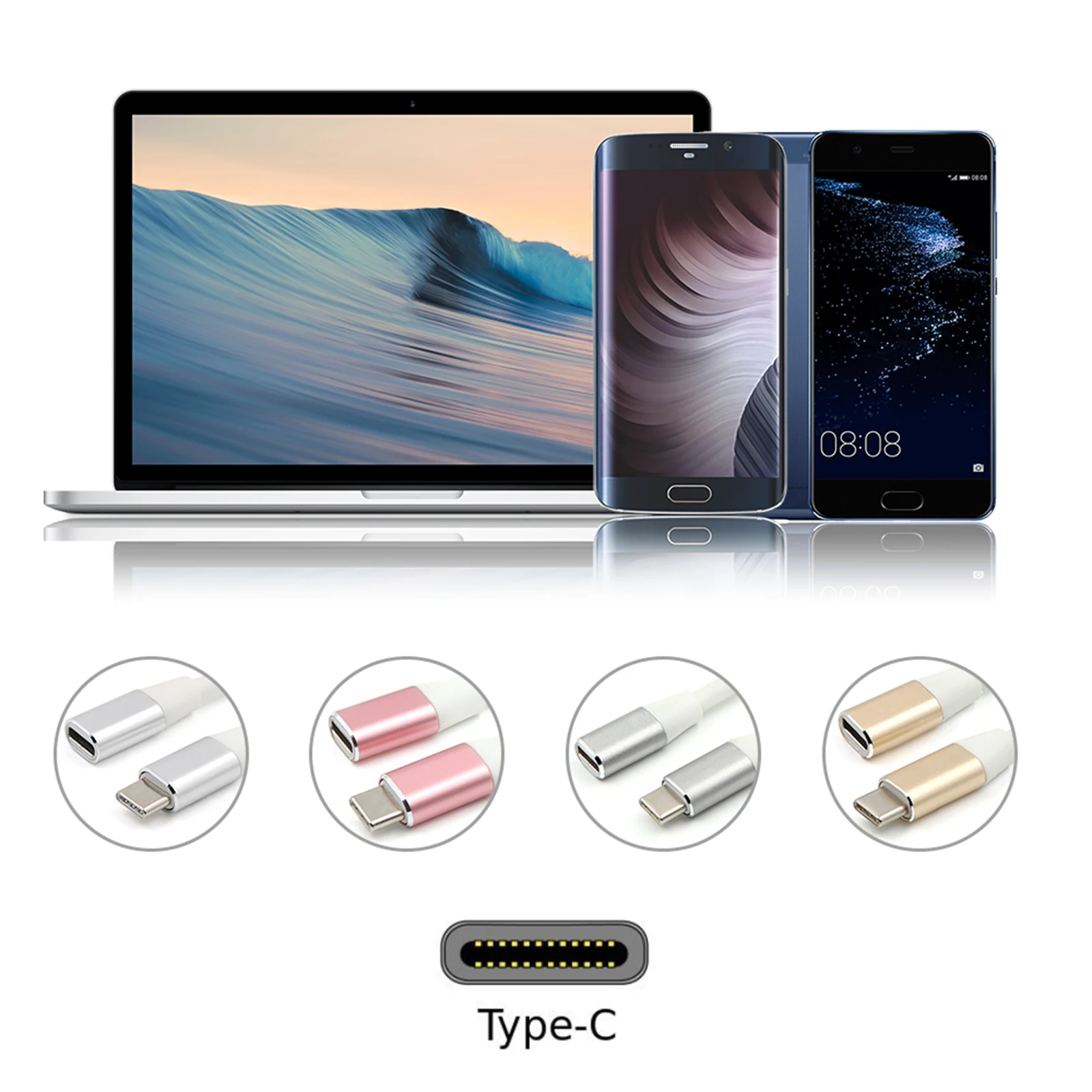 USB-C 연장 케이블 USB 3.1 타입 C 남성-여성 연장 케이블 어댑터 컨버터 데이터 동기화 충전 케이블 1M (닌텐도용)