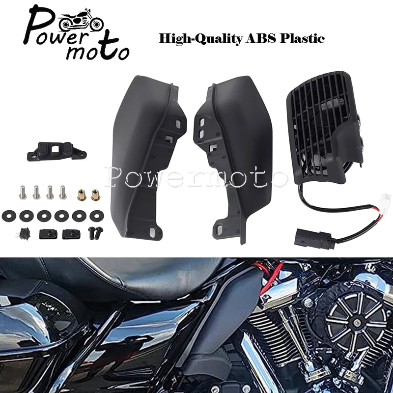 

For Harley Touring FLHTCU FLHTKSE FLHTP FLTRK 2017-23 Cool Flow Fan W/ Heat Shield Motorcycle Cool Flow Fan Kit w/ Heat Shield