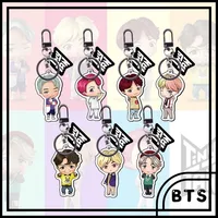 2025New Bts Youth Group High Appearance Level Cartoon Acrylic Key Chain Cute Pendant Small Gift Bag Key Ring Pendant 1