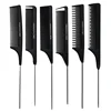 Professional Hair Tail Combs Stainless Steel Salon Cut Styling Comb Spiked Hair Care Styling Tools Barber Accessories Fine Teeth 2