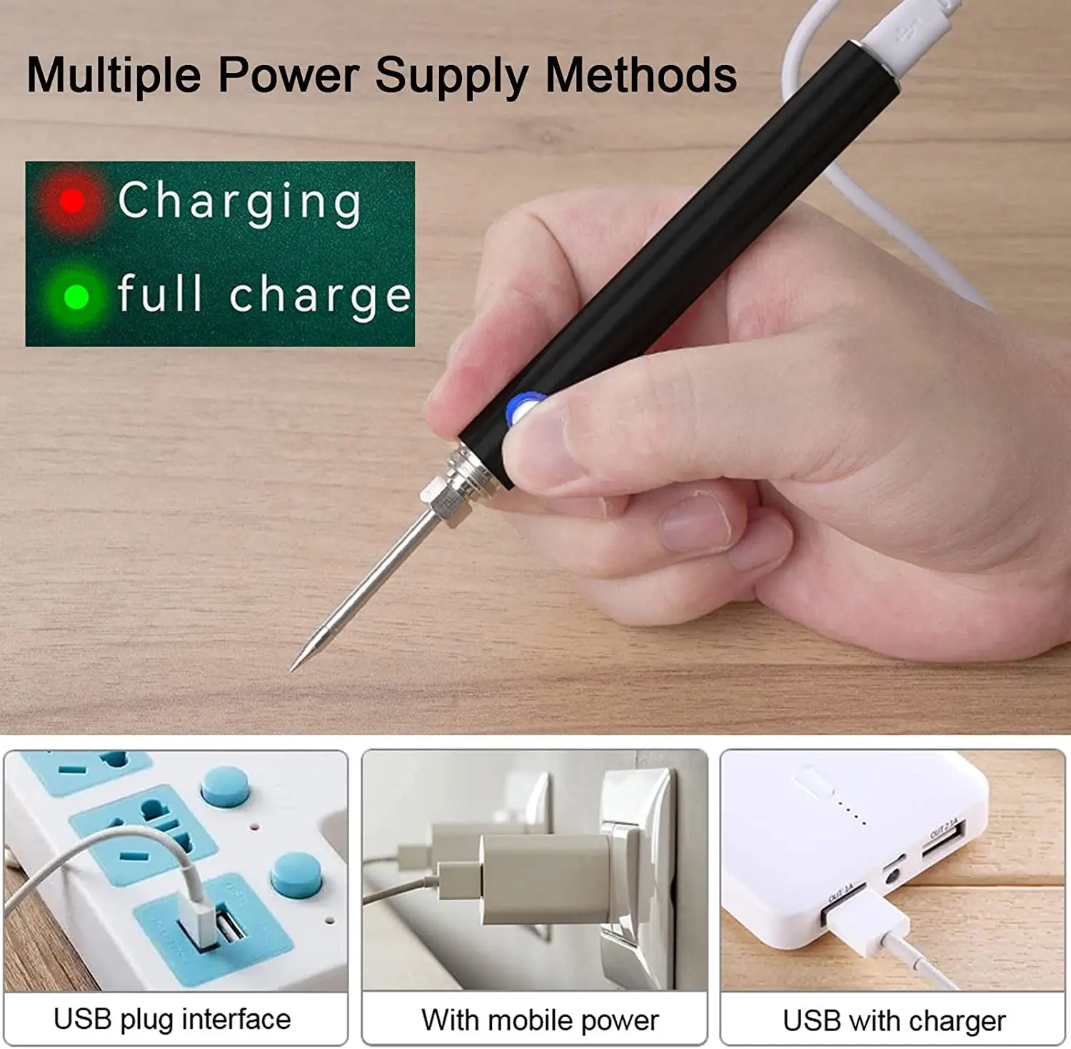 FrogBro 20W Cordless Soldering Iron USB Rechargeable Portable Soldering Tool Kit  Professional Portable Wirless Welding Tool