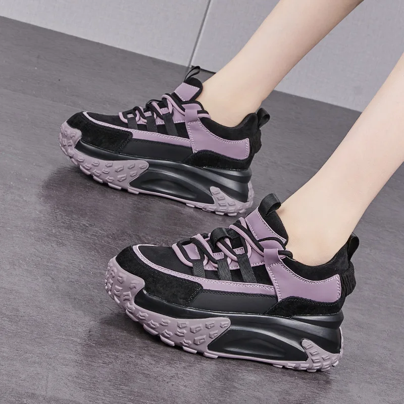 Fashion Social Shoes for Woman High Top Sneakers for Women Spring Outdoor Platform Sneakers Breathable Mesh Casual Shoes Women