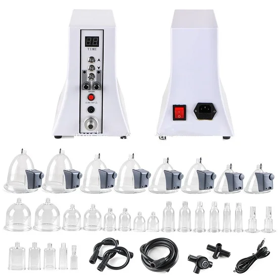 Portable Vacuum Buttock Lifting Suction 32 Cups Massager Fast breast Enlargement Machine For Breast Augmentation