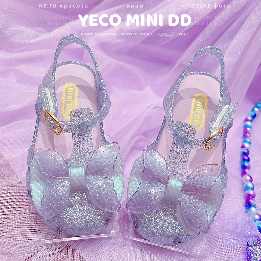 Kids Sandals Children Sandals Beach Shoes Fashion Children Little Mermaid Sandals for Girls Ariel Princess Party Dress Up Baby Jelly Shoe Holiday