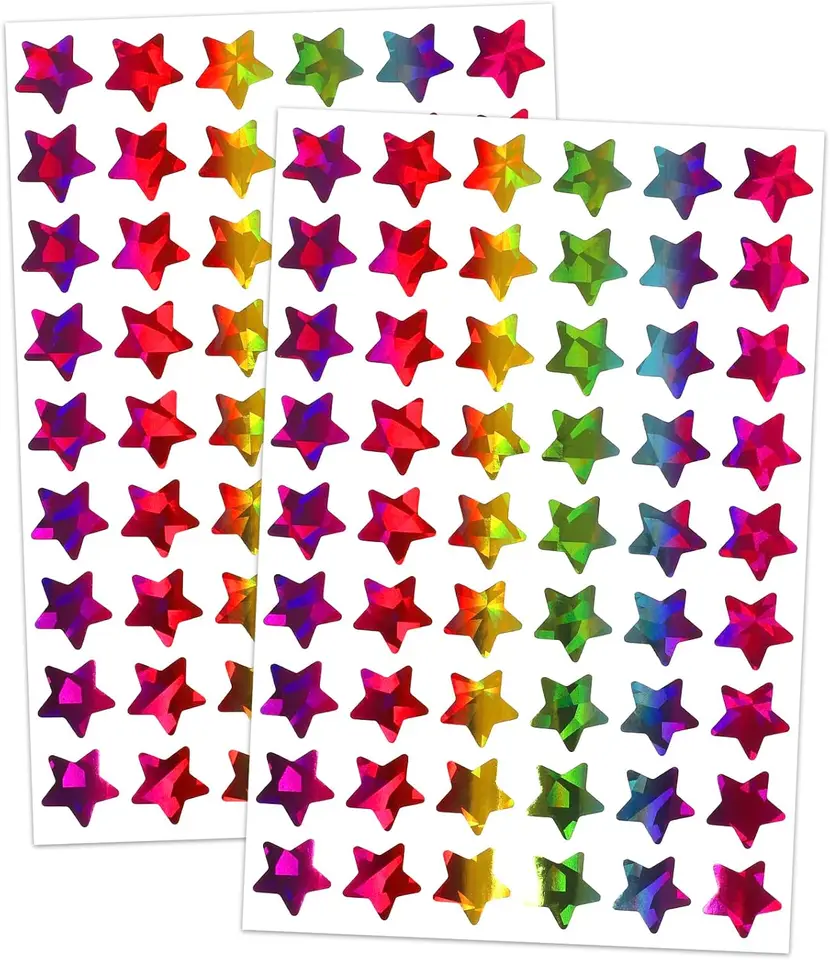 Holographic Star Stickers for Kids Rewards