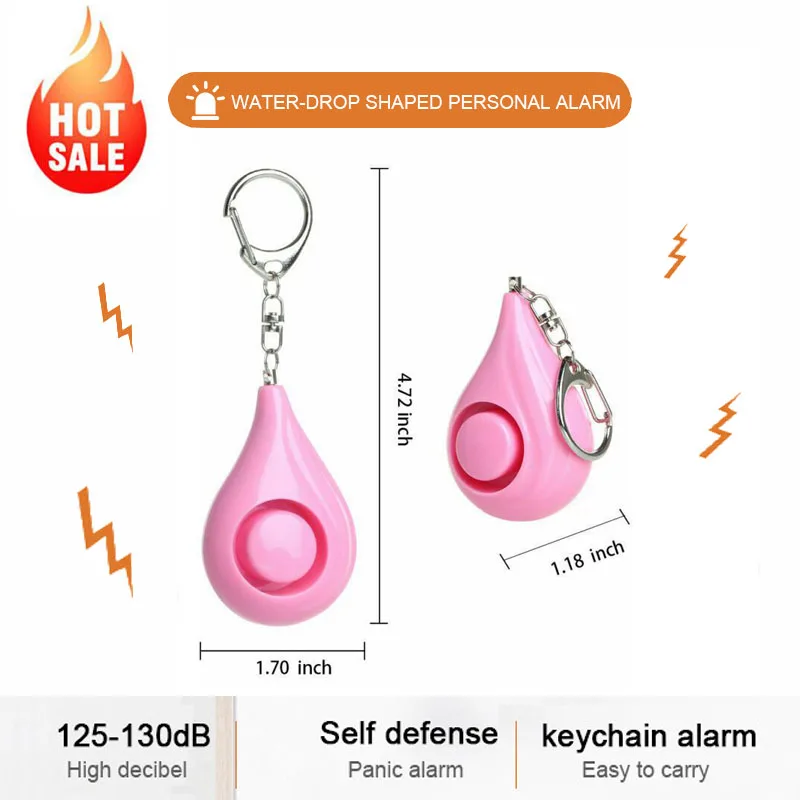 

NEW Anti-wolf Device Personal Artifact Safety Accessories High-decibel Alarm Lady Portable Bag Waterdrop-shaped Anti-wolf Alarm