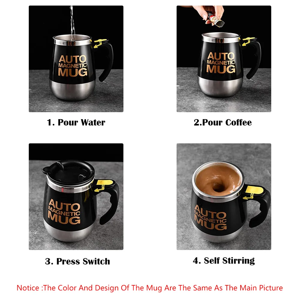 Automatic Self Stirring Magnetic Mug Stainless Steel Temperature Difference  Coffee Mixing Cup Blender Smart Mixer Thermal Cup - AliExpress