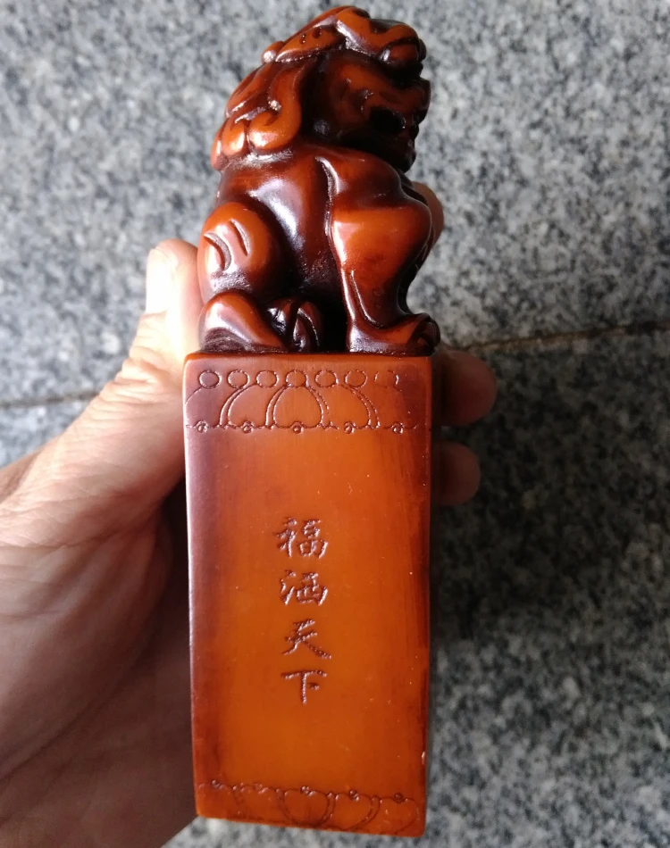 Фото Shoushan Shitian Huangshi печать резная каллиграфия и живопись раздел без названия лев печать Лев рукоделие №2