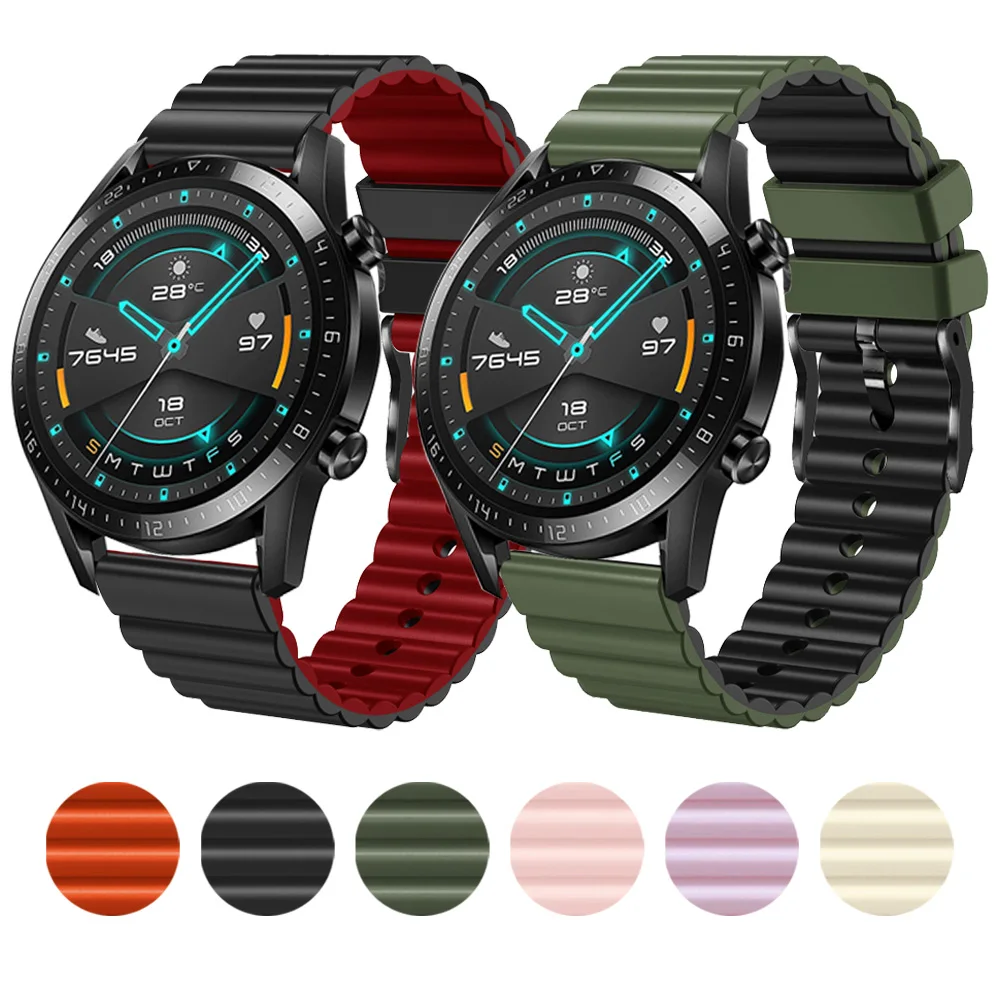 

Silicone Strap For Huawei Watch 3 Pro new Correa Bracelet For Huawei Watch GT 3/2 Pro 46mm 42mm GT 2e/Runner Band 20mm 22mm Belt
