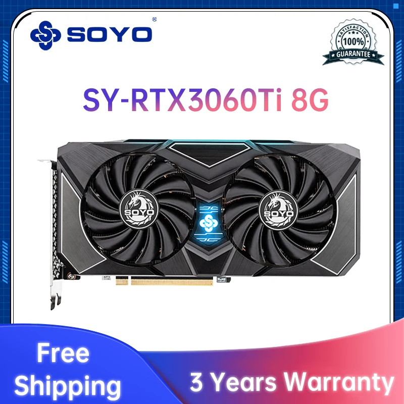 Soyo Completa Nova Placa Gráfica Rtx 3060ti 8g Gddr6 Nvidia Gpu Desktop ...