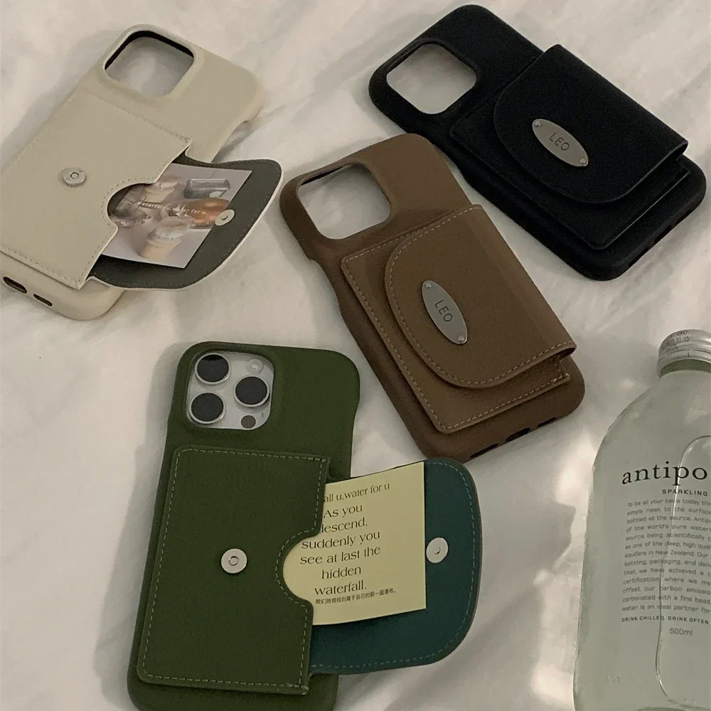 Luxury PU Leather Phone Case with Card Slot Holder and Wallet Back Cover