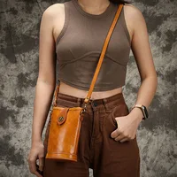 Quality Genuine Leather Crossbody Bag for Women Small Cow Skin Shoulder Fashion Phone Purse Female Promotion 1