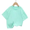 Summer Children's Short Sleeved T-shirt New Fashion Kids Shoulder Down T-shirt Top Cotton Trendy Student  Tee 2-12 Years Old 3