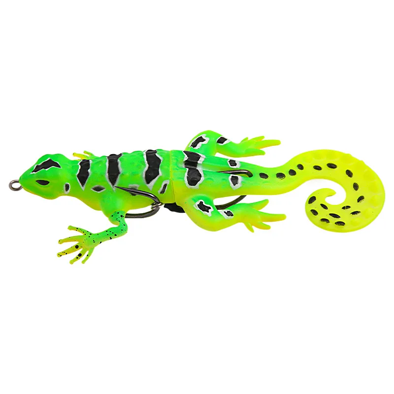 

ZWICKE Gecko Soft Fishing Silicone Soft Lure False Bait Shad Plastic Isca Artificial Wobblers Bass Pike Lure 3 Hooks 13.5cm21g