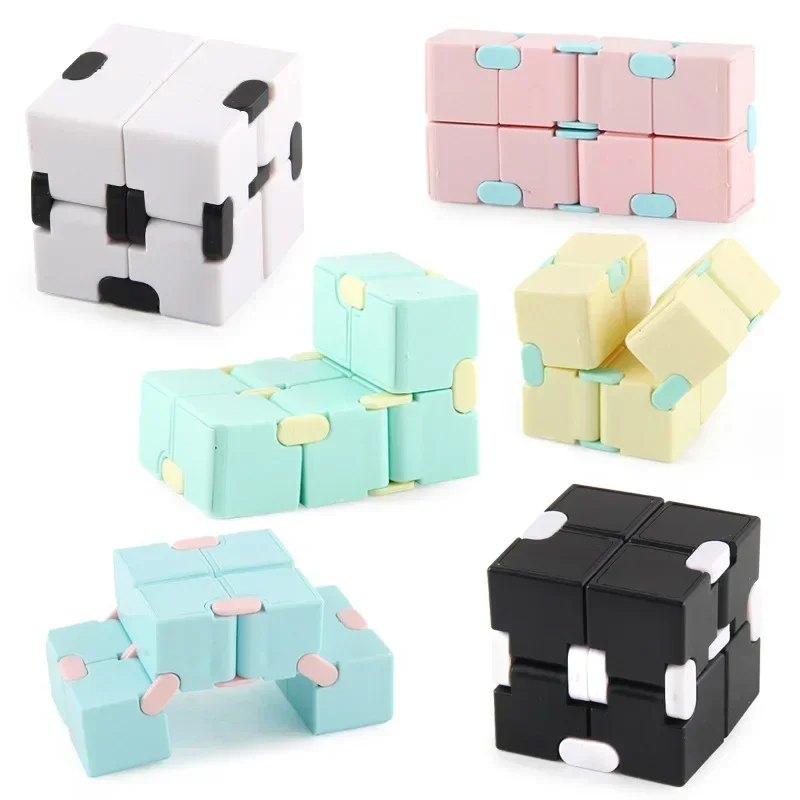 2 In 1 Star Sky Cube Magic Cube EDC Toy Infinity Cube Fidget Toy Puzzle Twist Toy Creative Decompression Plaything Birthday Gift