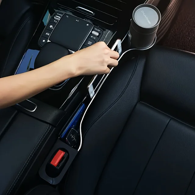 Car Seat Gap Filler Seat Crevice Storage Box Bag Between Seat Console Organizer Decoration Interior Car Accessories Dropshipping 3