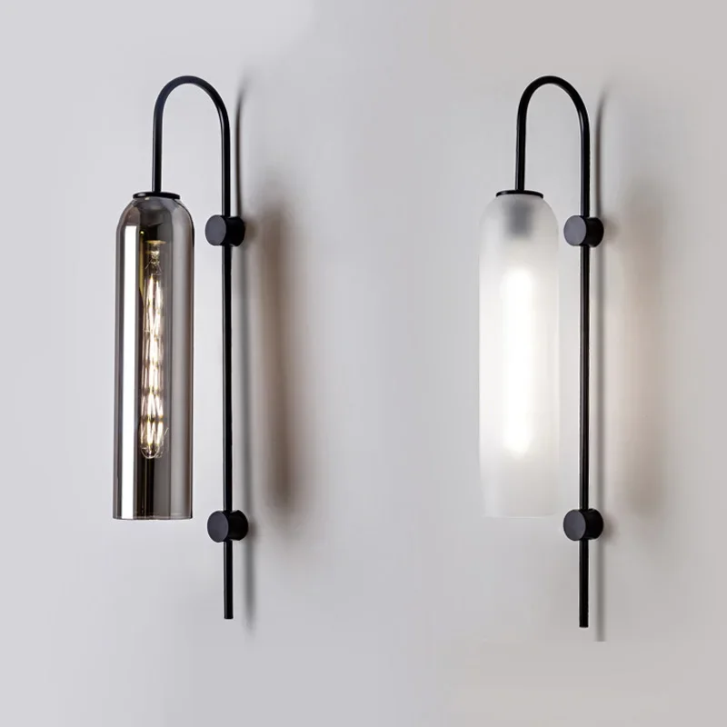 Modern Glass Led Wall lights For Bedside Art Background Decoration Reading Lighting Stairs aisle Lampshade nordic bedroom sconce led wall lamp wall sconces light wall lamp