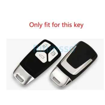 Custodia/cover per Chiave/telecomando in pelle fatta a mano per Audi A4 B9 A5 A6L A6 S4 S5 S7 8W Q7 4M Q5 TT TTS RS coupé accessori per lo Styling - Custodia in pelle fatta a mano con telecomando per Audi A4 B9 A5 A6L A6