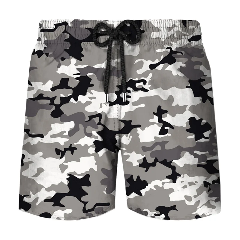 Classic Camouflage Board Shorts Men Fashion 3D Printed Camo Quick Dry Swimming Trunks Cool Ice Shorts Kids Summer Short Pants 2