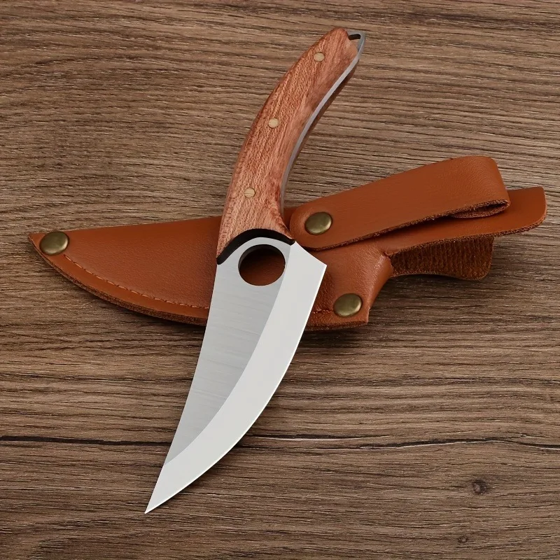 Kitchen Knife 1pc/2pc Stainless Steel Boning Knife Meat Cleaver Vegetable Slicing Knife Sharp Fruit Wooden Handle kitchen knife meat cleaver