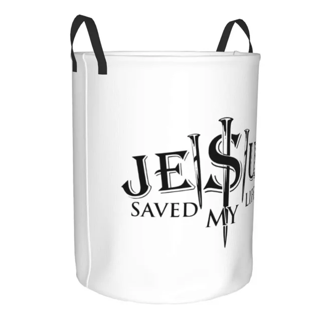 Jesus Saved My Life Laundry Basket