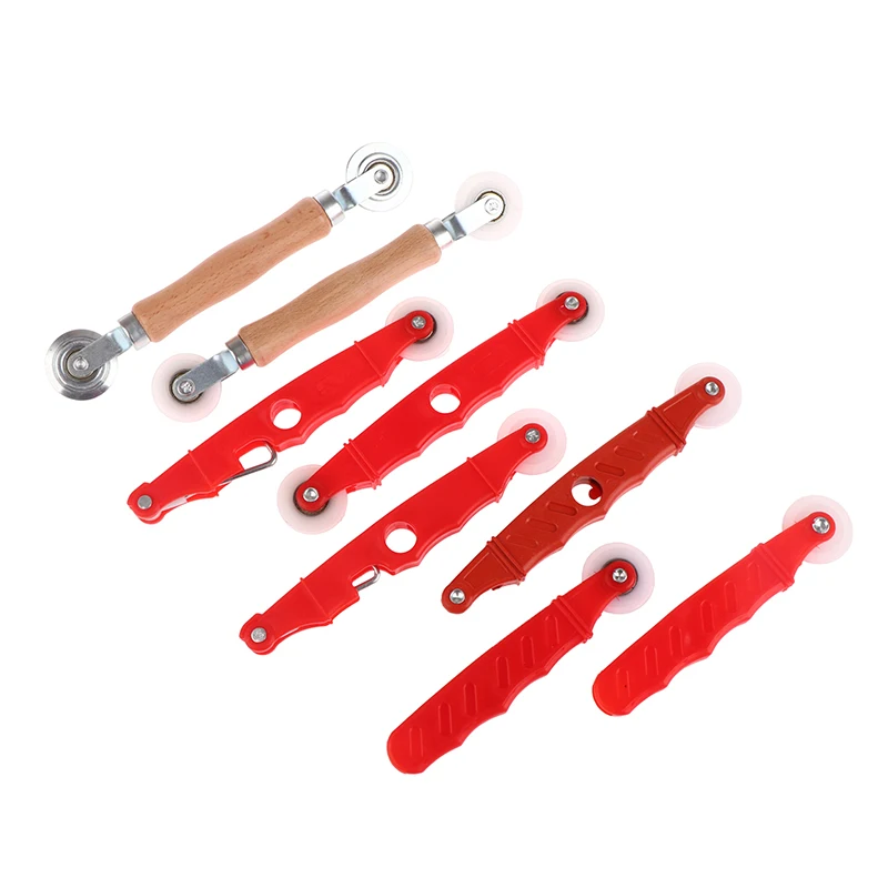 Rubber Rolling Wheel Install Tools Wooden Handle Spline Roller For Renovator Window Installation Screen Door Household Hand Tool