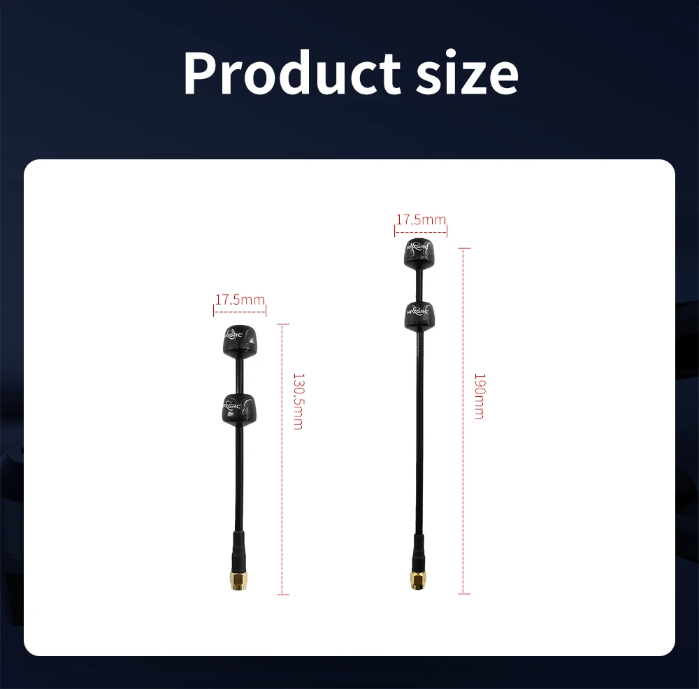 HPXGRC 5,8G Dual Antenne RHCP High Gain SMA/RP-SMA Sender Antenne für RC FPV Drone Teile – Detail 8
