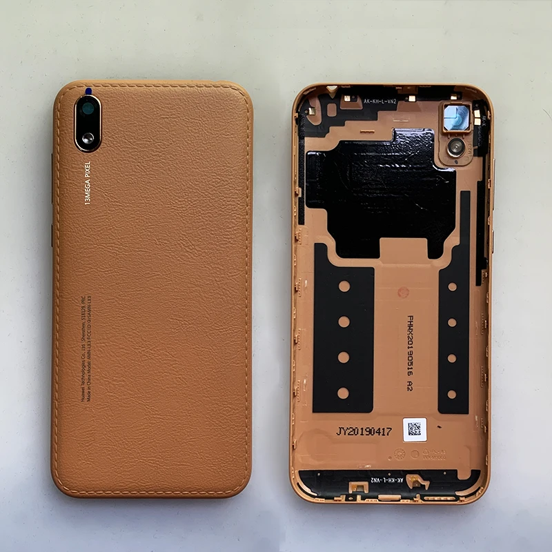 Huawei Y5 2019 후면 배터리 케이스 후면 하우징 커버, 후면 배터리 문짝 커버, 카메라 렌즈 포함, 5.71 인치