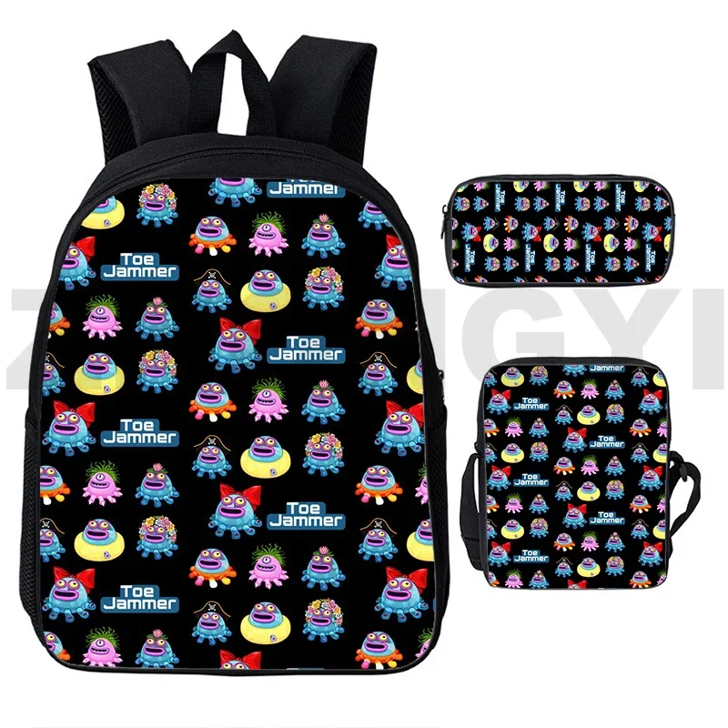 

Children My Singing Monsters Anime Backpack 3D Funny Game School Backpack Men Business Notebook Mochila 3 In 1 Boys Pencil Case
