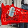 Shopping Cart Cup Holder Hanging Coffee Cups Multifunction Grocery Organizer Carbon Steel Drink 2