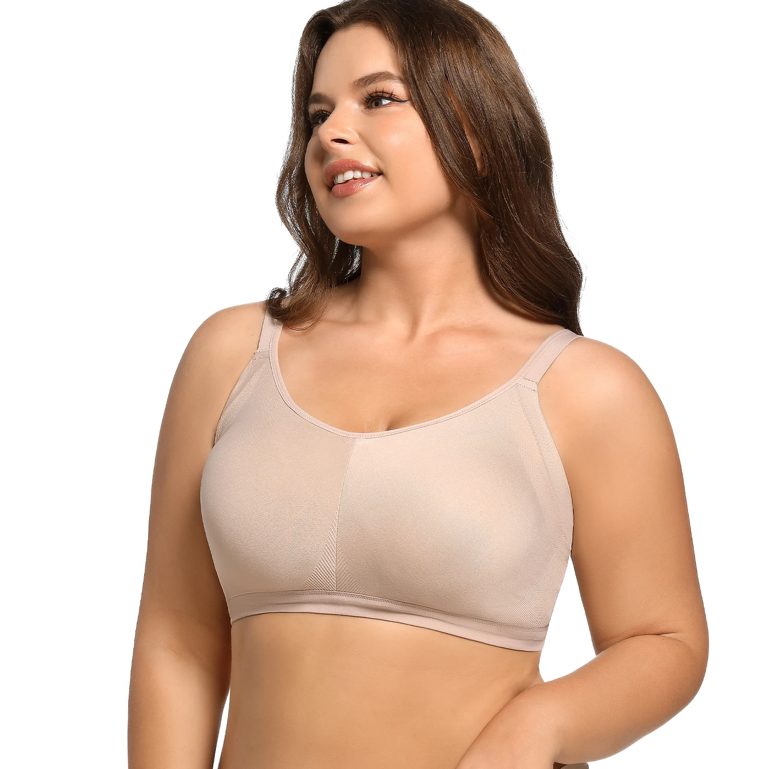 Seamless Bra Women Comfort Wireless Full-Coverage Bras Female Push Up Sexy Lingerie Underwear Wide Shoulder Straps Intimates