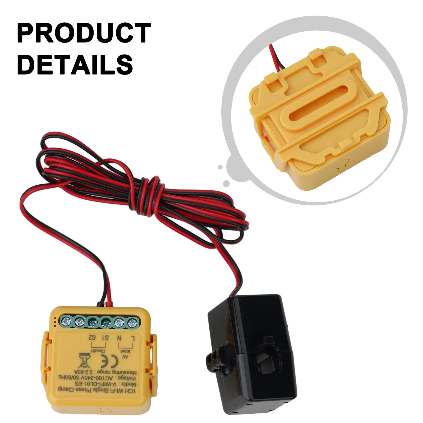 모니터 전원 계량기 모니터,-10 ℃  50 ℃, 0.2-80A AC110-240V, 투야 음성 제어, 와이파이 홈 액세서리, 실용적