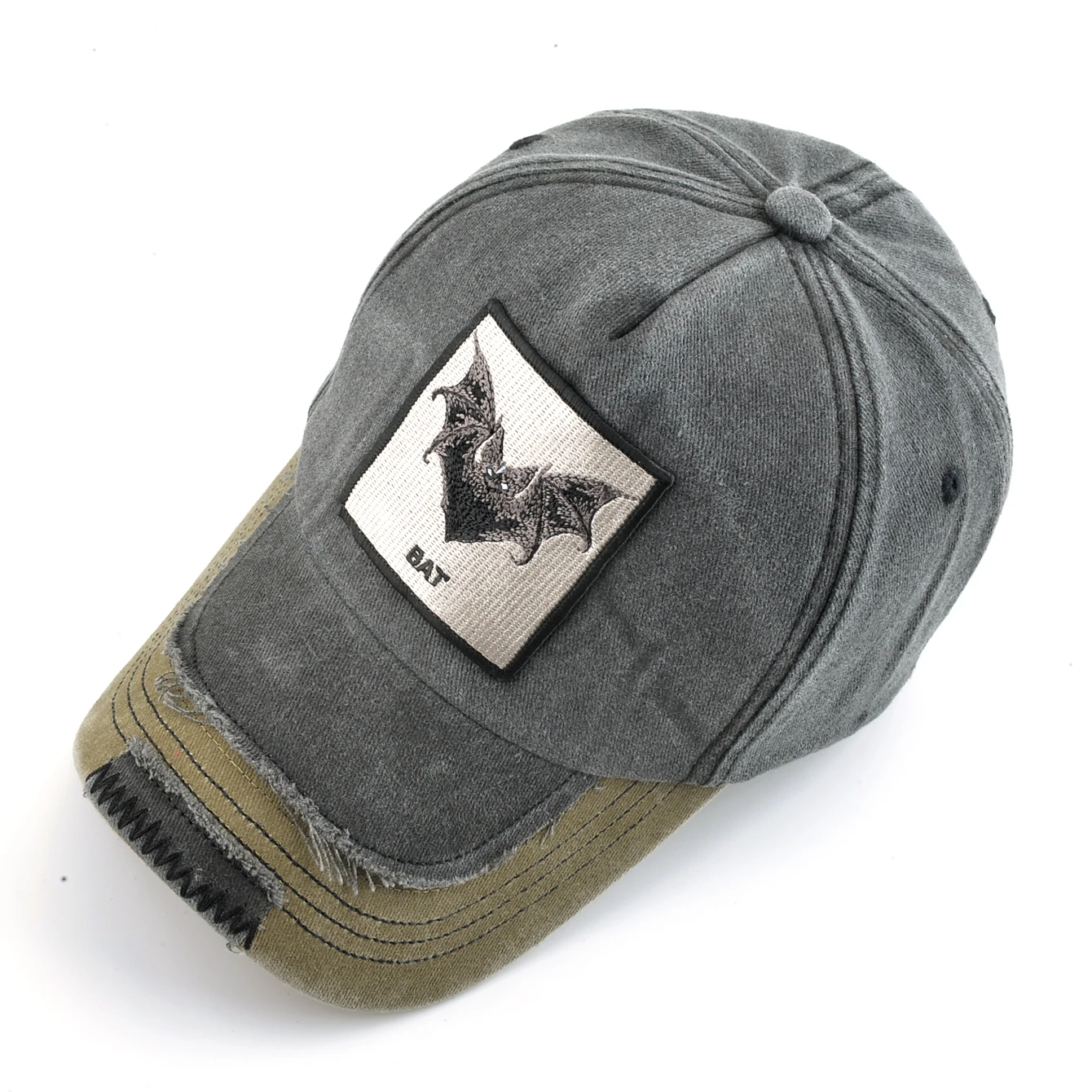 Vintage Denim Baseball Cap With Embroidery Bat Patch Men Snapback Hip Hop Dad Hats Women Four Seasons Adjustable Visor Cap 3