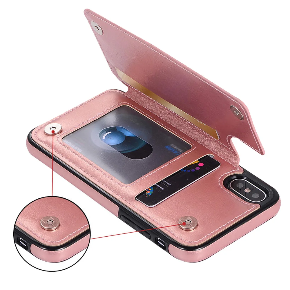 Multi Card Holder Wallet Phone Case For Iphone 13 12 Mini 11 Pro Xs Max Xr X 5 5s Se 2020 8 7 6