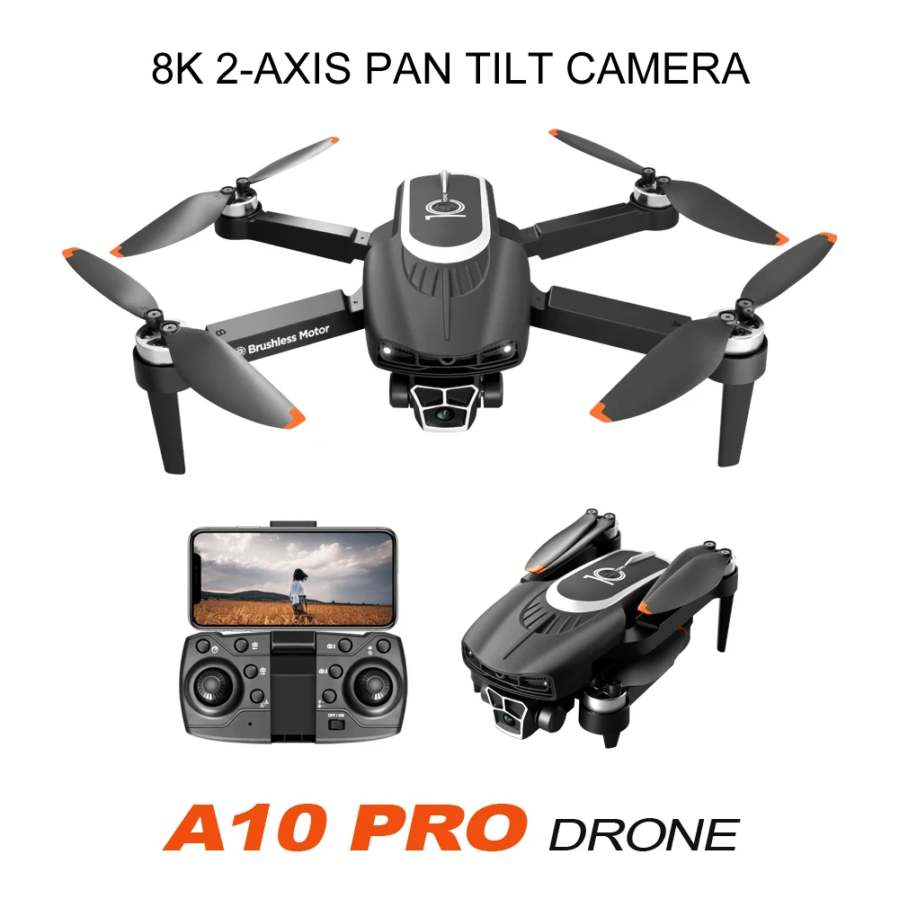 A10 프로 미니 드론, 8K 전문 장애물 회피 HD 카메라, 5G 브러시리스 모터, 접이식 쿼드콥터 선물 리모컨, 신제품