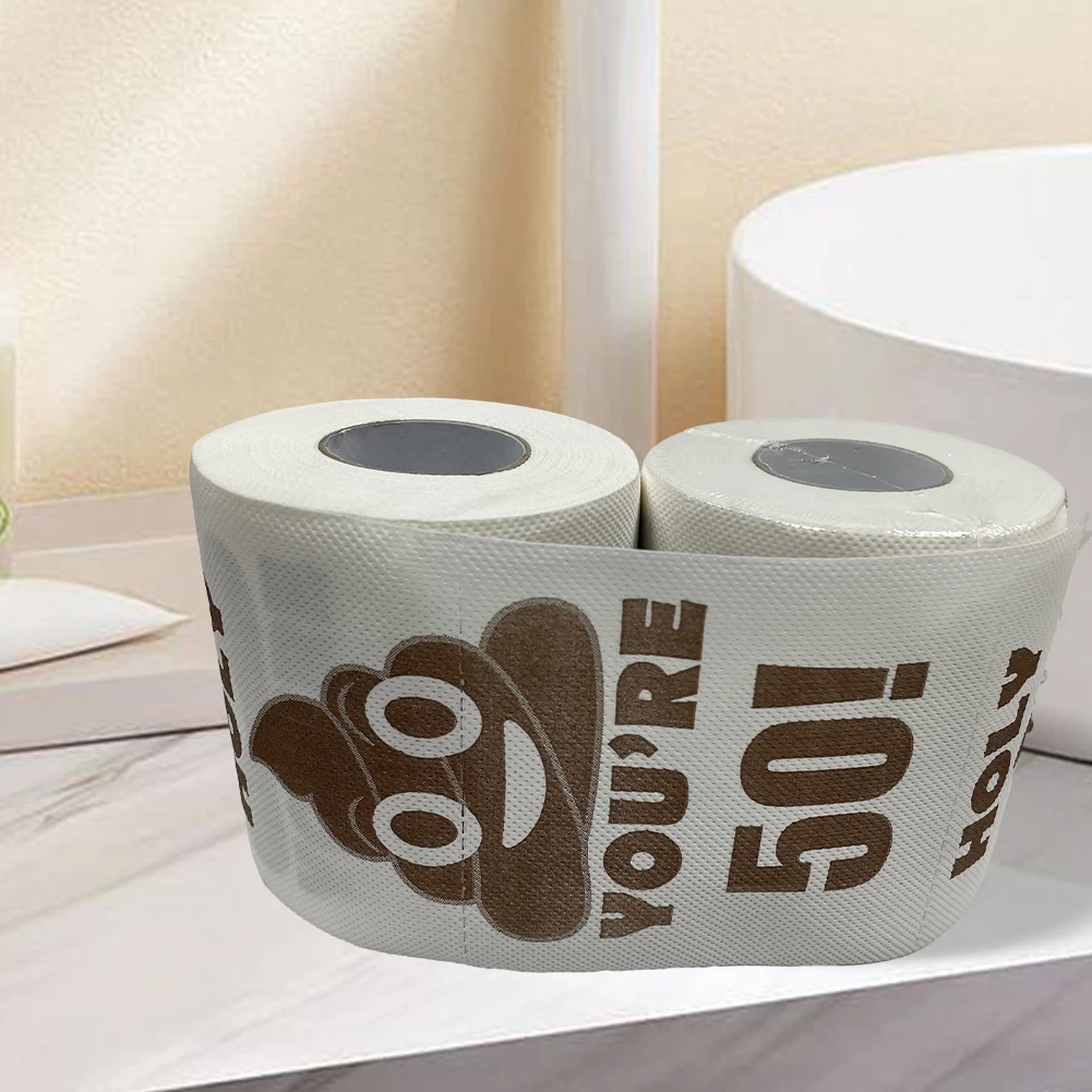 Poop Printed Funny Toilet Paper Roll Holy You're 30 Printed Toilet Paper Birthday Gifts for Women and Men Party Supplies