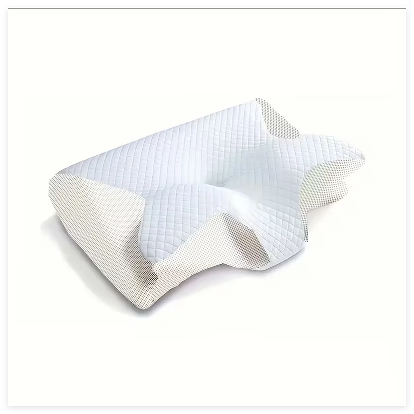 Ergonomic Memory Foam Neck Relief Pillow with Removable Cover