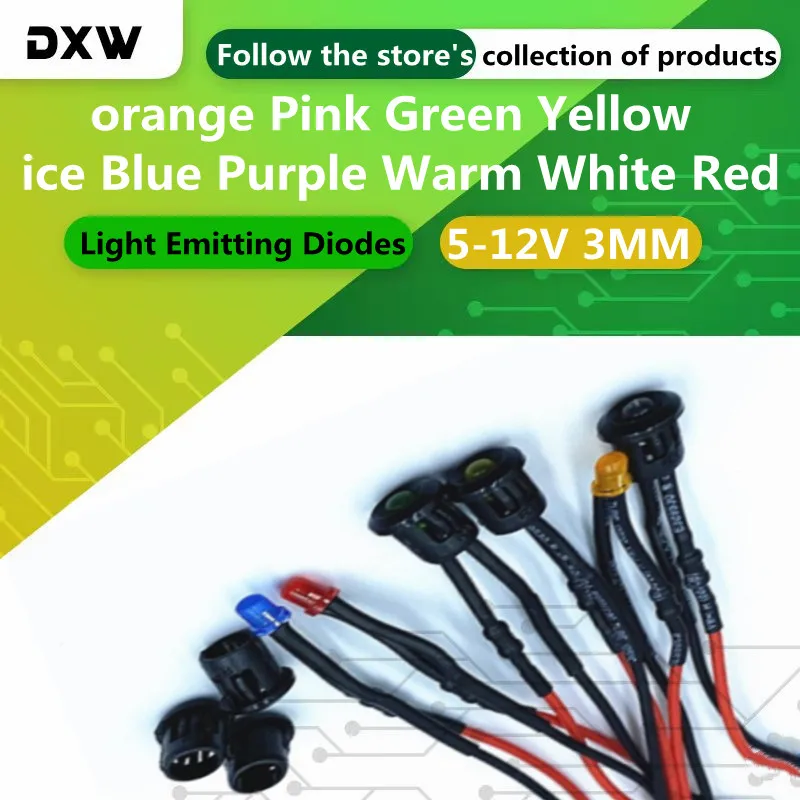 Yellow Led Lights 5PCS Mixed Color 22mm 24V LED Indicator Lights - Red Green Blue Yellow White Set AD16-22D/S 24V - Foto 1