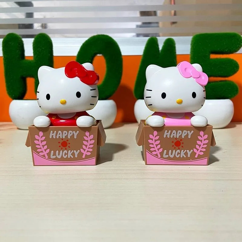 

Новинка Sanrio кавайная анимация периферийный автомобиль мультфильм Hello Kitty милые декоративные украшения Солнечная поплавок головы куклы аксессуары игрушки