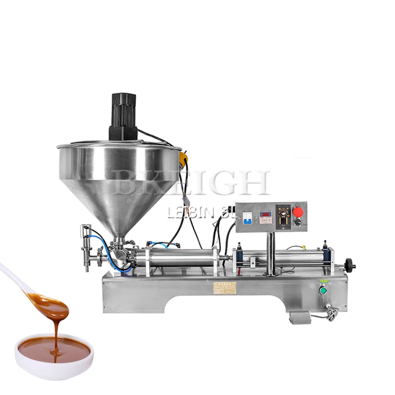 

Packaging Machine With Mixer And Heater, Double Head Honey Bottle Filling Machine