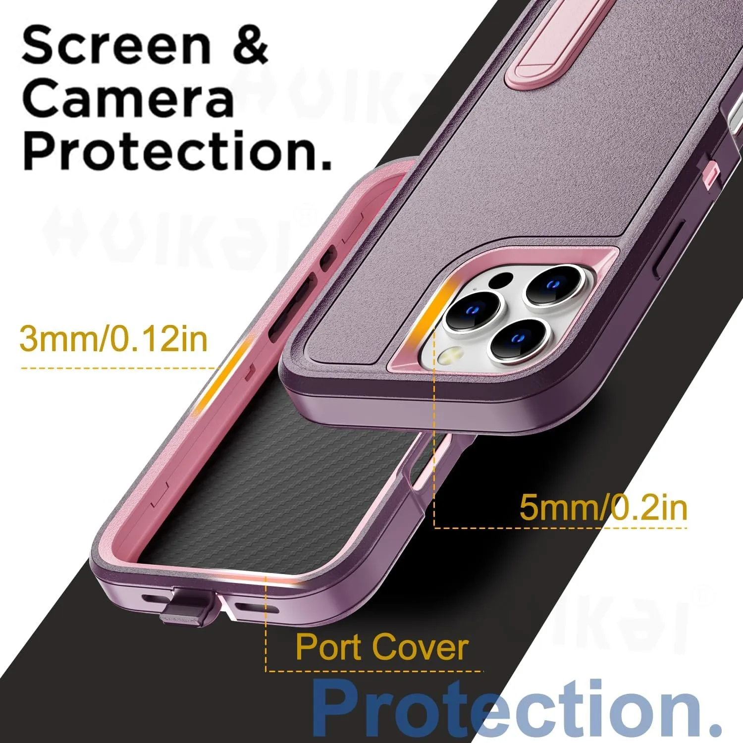 Heavy Duty Shock Absorption Full Body Protective Silicone Rubber Case