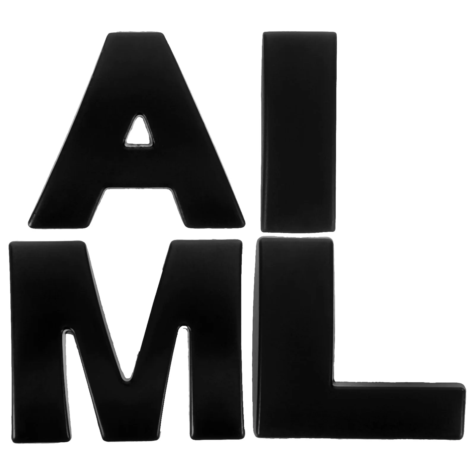 

4 Pcs Mailbox Logo Decor Letter Stickers Large Letters Metal Zinc Alloy English Decals Sign
